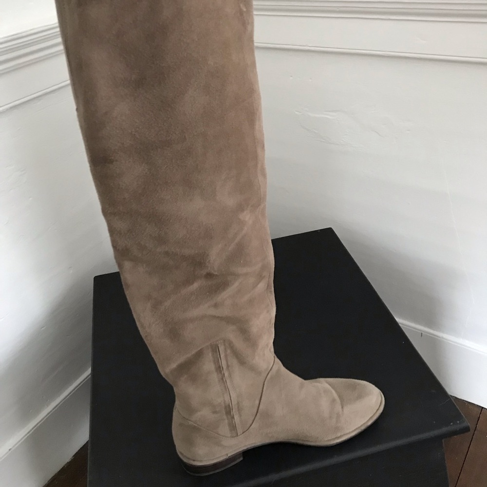Fangirl Boots in Praline Suede, Stuart Weitzman - Picture 2 of 12